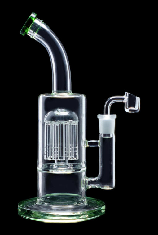 Shop Smoke Cartel Bent Neck w/ Matrix Perc & Color Accents Water Pipe - 8 in. in australian