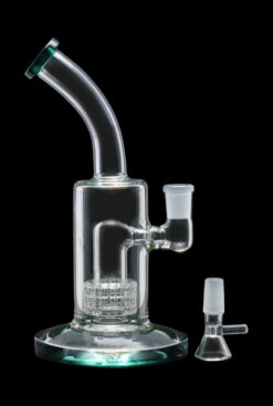 Shop Smoke Cartel Bent Neck w/ Matrix Perc & Color Accents Water Pipe - 8 in. in australian