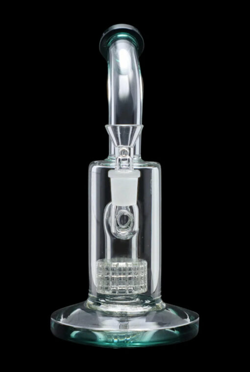 Shop Smoke Cartel Bent Neck w/ Matrix Perc & Color Accents Water Pipe - 8 in. in australian