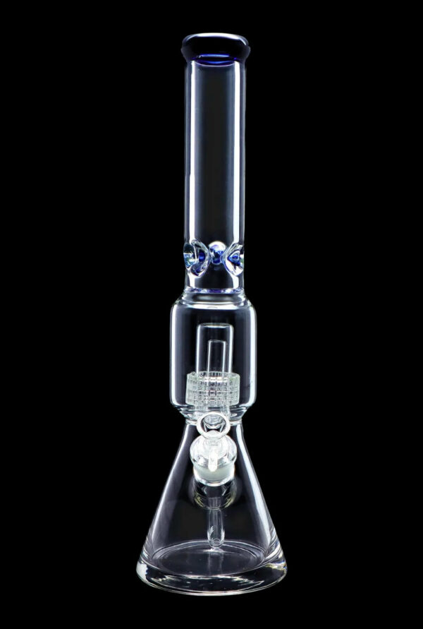Shop Beaker w/ Perc & Color Mouthpiece - Blue - 16 in. in australian