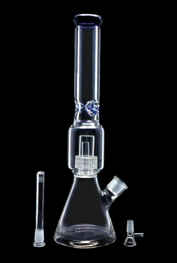 Shop Beaker w/ Perc & Color Mouthpiece - Blue - 16 in. in australian