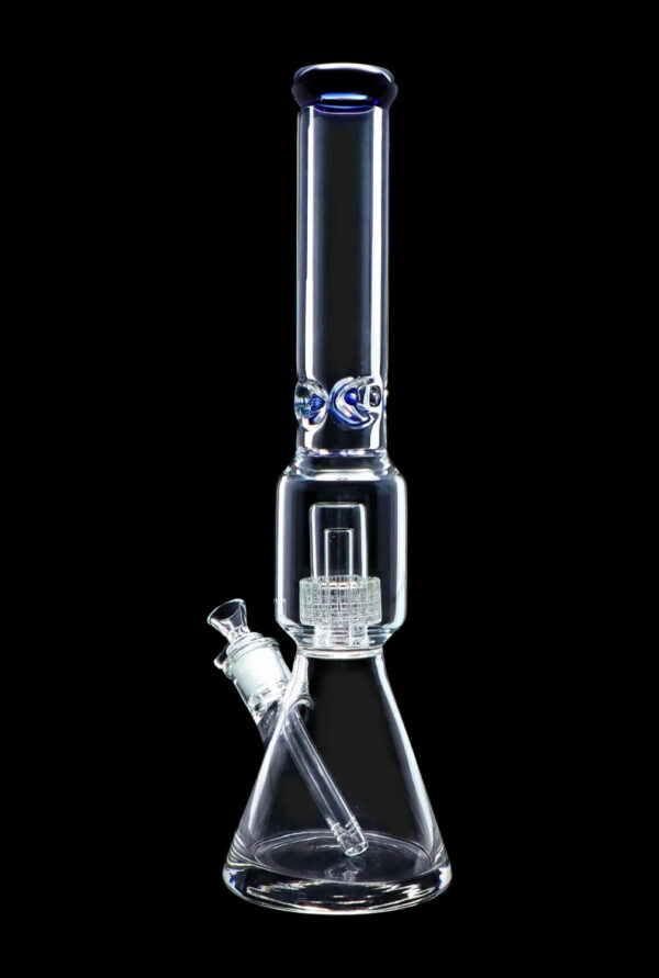 Shop Beaker w/ Perc & Color Mouthpiece - Blue - 16 in. in australian