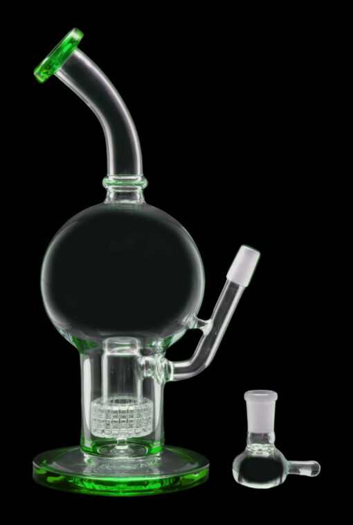 Shop Smoke Cartel Bent Neck Ball w/ Matrix Perc Water Pipe - 10 in. in australian