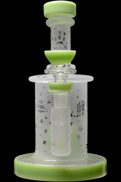 Shop Calibear Sandblasted Flower Of Life Mini Can Bong in australian
