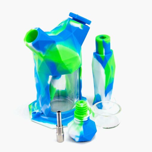 Shop PILOT DIARY Waxmaid Gemini Versatile 2-IN-1 Silicone Waterpipe & Dab Rig in australian