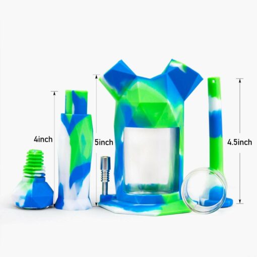Shop PILOT DIARY Waxmaid Gemini Versatile 2-IN-1 Silicone Waterpipe & Dab Rig in australian