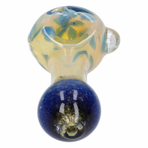 Shop Gold and Frit Spoon Pipe - 4 in in australian