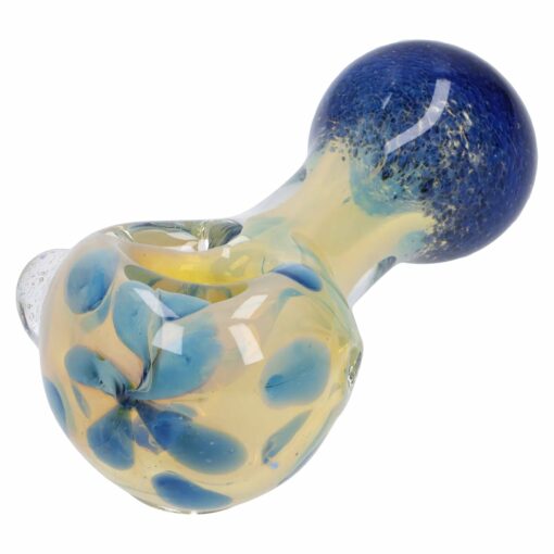 Shop Gold and Frit Spoon Pipe - 4 in in australian