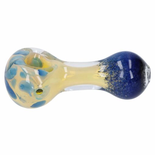 Shop Gold and Frit Spoon Pipe - 4 in in australian