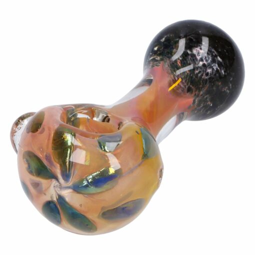 Shop Gold and Frit Spoon Pipe - 4 in in australian