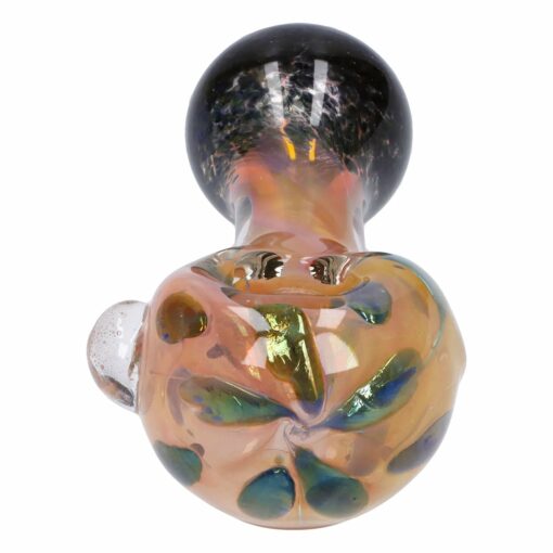 Shop Gold and Frit Spoon Pipe - 4 in in australian