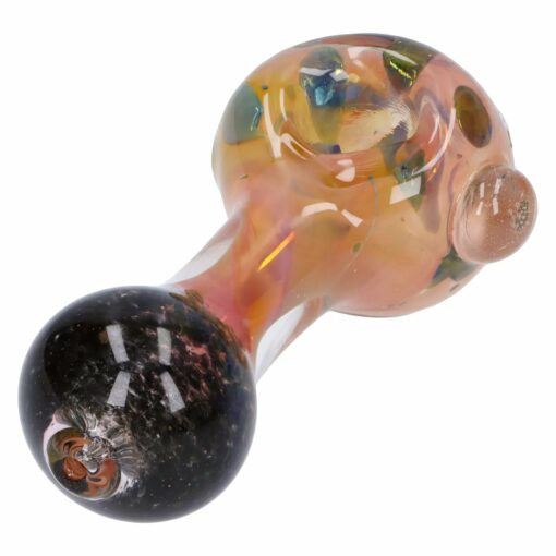 Shop Gold and Frit Spoon Pipe - 4 in in australian