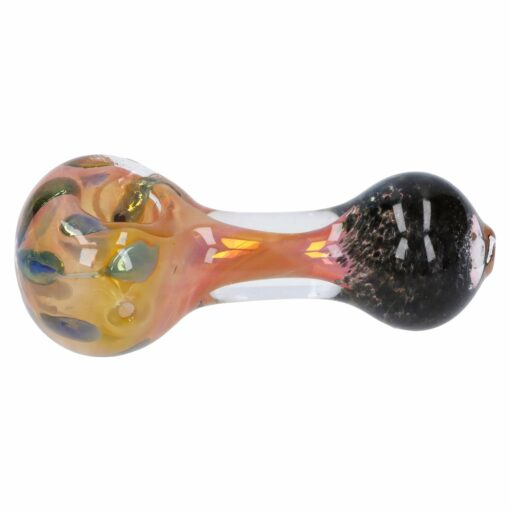 Shop Gold and Frit Spoon Pipe - 4 in in australian