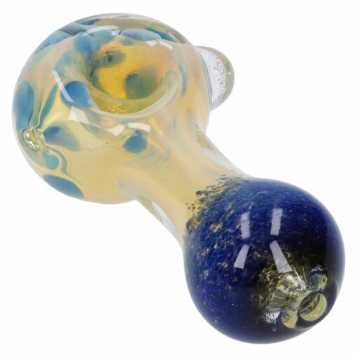 Shop Gold and Frit Spoon Pipe - 4 in in australian