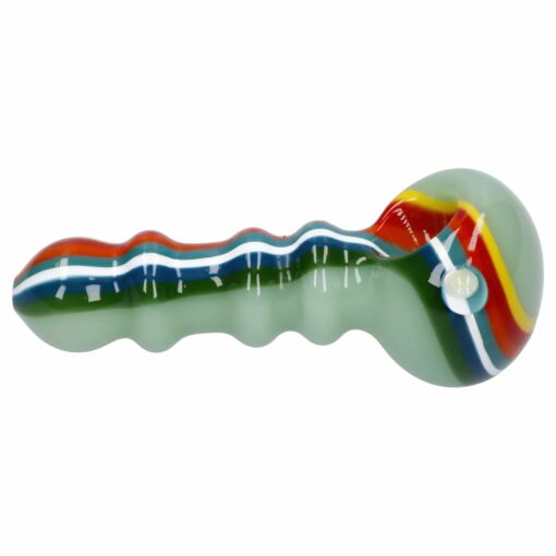 Shop Slime Rasta Rainbow Spoon Pipe - 4.5 in in australian
