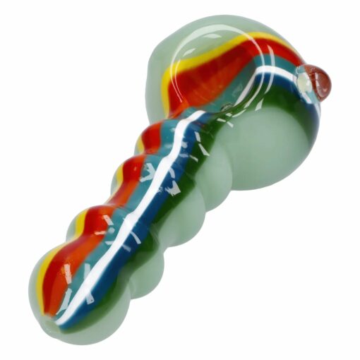 Shop Slime Rasta Rainbow Spoon Pipe - 4.5 in in australian