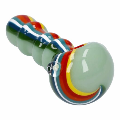 Shop Slime Rasta Rainbow Spoon Pipe - 4.5 in in australian