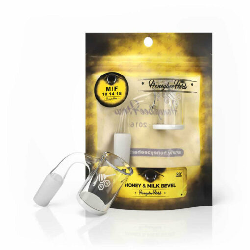 Shop HONEY & MILK BEVEL QUARTZ BANGER - 90° DEGREE | YL in australian