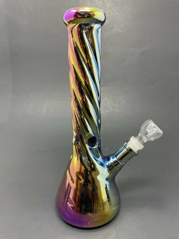 Shop 10" Rainbow Iridescent Beaker Bong in australian