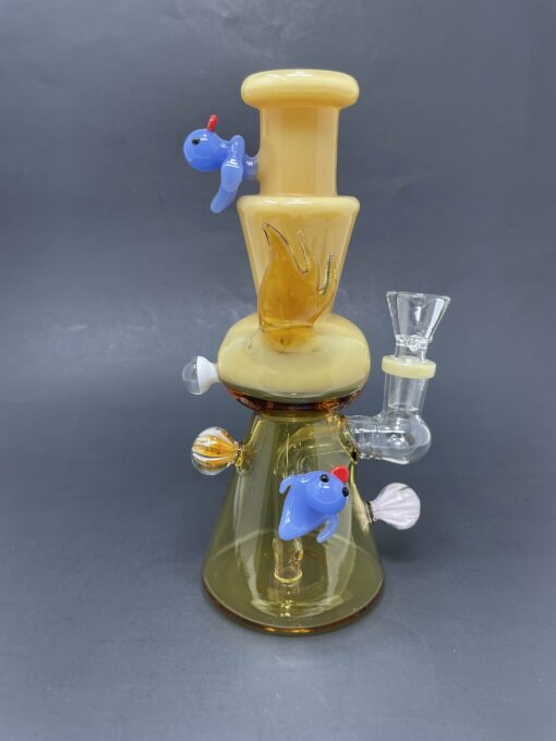 Shop 8" Premium Yellow Crystal Duck Bong in australian