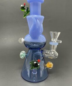 Shop 8" Premium Blue Crystal Duck Bong in australian