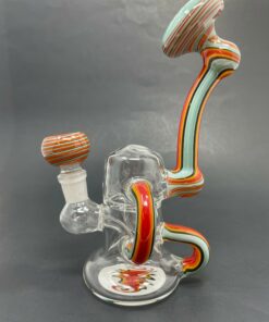 Shop 7" Aqua Round Recycler Bong in australian