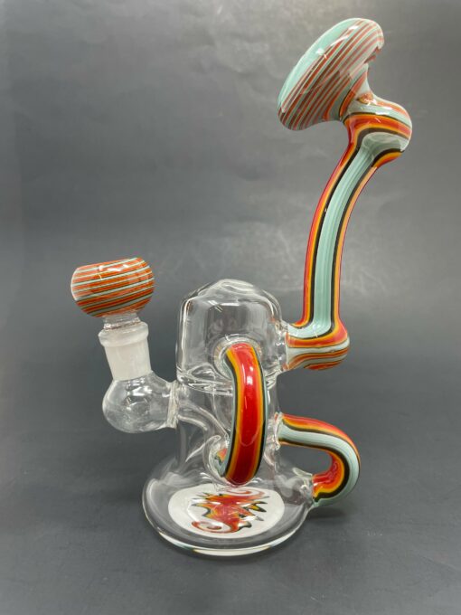 Shop 7" Aqua Round Recycler Bong in australian