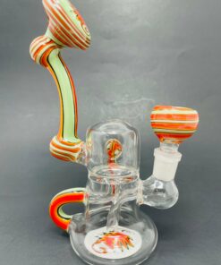 Shop 7" Green Round Recycler Bong in australian