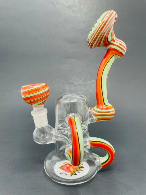 Shop 7" Green Round Recycler Bong in australian