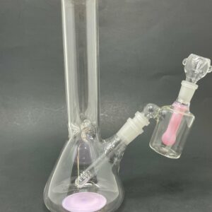 Shop 10" Pink Middle Accent Beaker Bong w/ Ash Catcher in australian