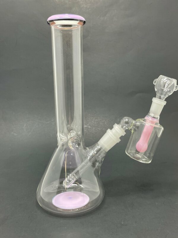 Shop 10" Pink Middle Accent Beaker Bong w/ Ash Catcher in australian
