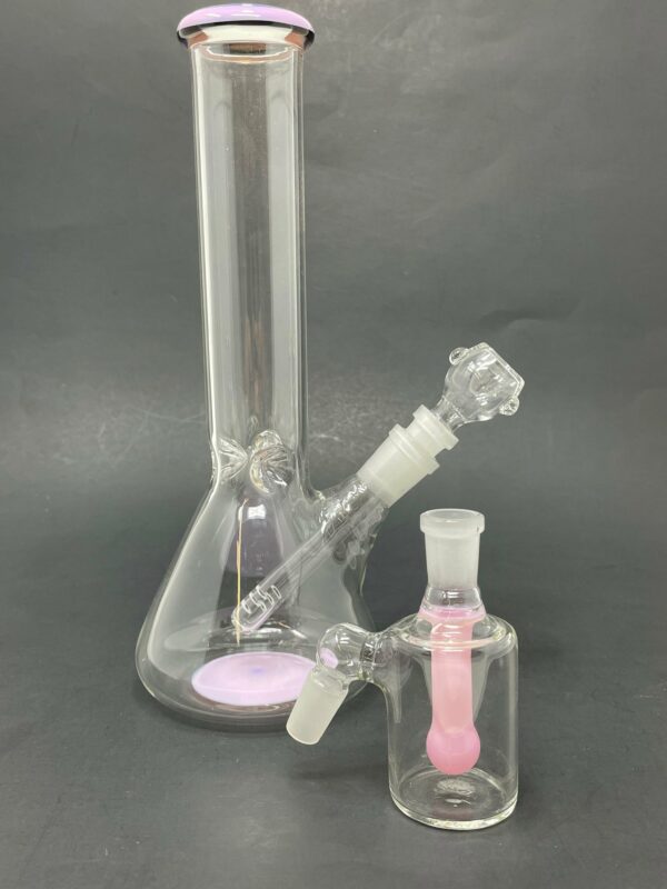 Shop 10" Pink Middle Accent Beaker Bong w/ Ash Catcher in australian