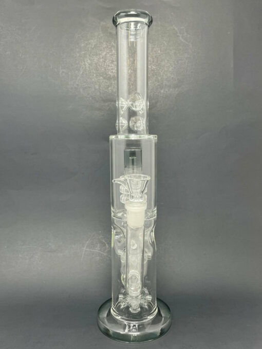 Shop 15" Grey Double Percolator Bong w/ Ice Catcher in australian