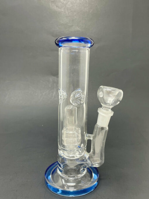 Shop 8" Blue Shooter Straight w/ Single Percolator + Ice Catcher in australian