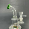 Shop 6" Green Shower Bend Sticker Base Bong in australian