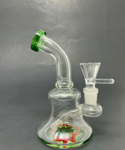 Shop 6" Green Shower Bend Sticker Base Bong in australian
