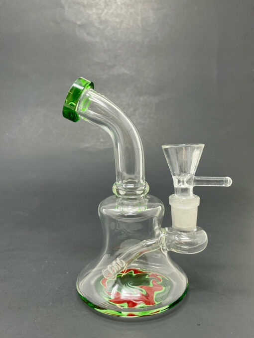 Shop 6" Green Shower Bend Sticker Base Bong in australian
