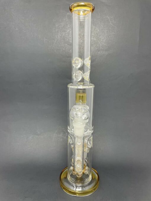 Shop 15" Amber Double Percolator Bong w/ Ice Catcher in australian