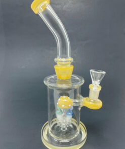 Shop 9" Yellow Mushroom Percolator Bong in australian