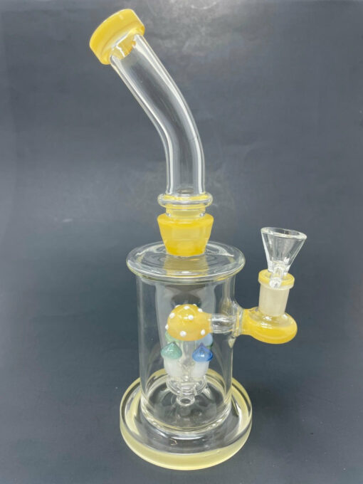 Shop 9" Yellow Mushroom Percolator Bong in australian