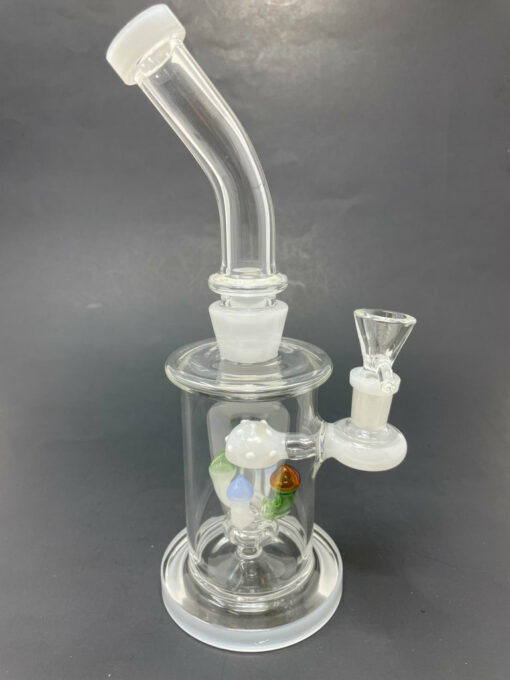 Shop 9" White Mushroom Percolator Bong in australian