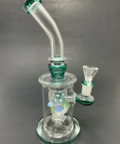 Shop 9" Dark Green Mushroom Percolator Bong in australian
