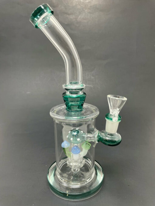 Shop 9" Dark Green Mushroom Percolator Bong in australian