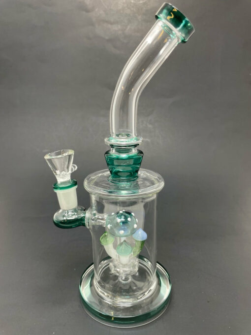 Shop 9" Dark Green Mushroom Percolator Bong in australian