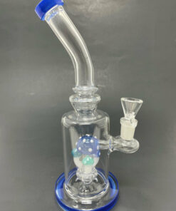 Shop 9" Blue Mushroom Percolator Bong in australian