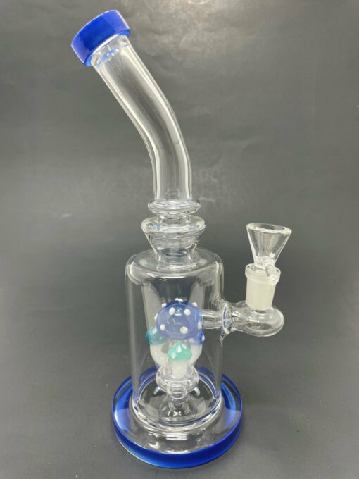 Shop 9" Blue Mushroom Percolator Bong in australian