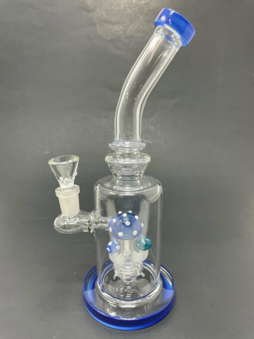 Shop 9" Blue Mushroom Percolator Bong in australian