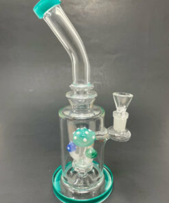 Shop 9" Aqua Mushroom Percolator Bong in australian