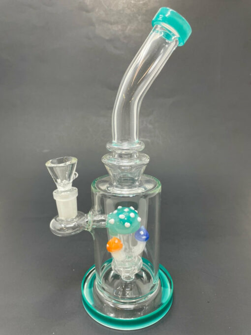 Shop 9" Aqua Mushroom Percolator Bong in australian