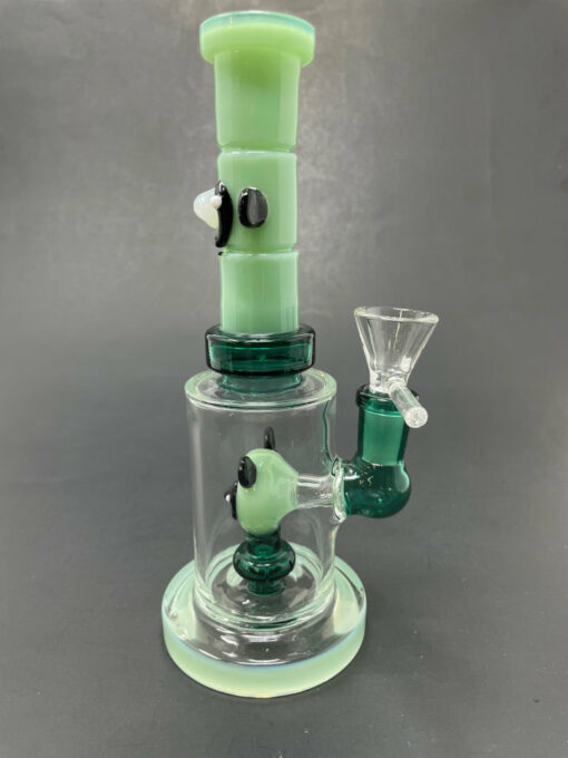 Shop 8" Green Panda Straight Percolator Bong in australian